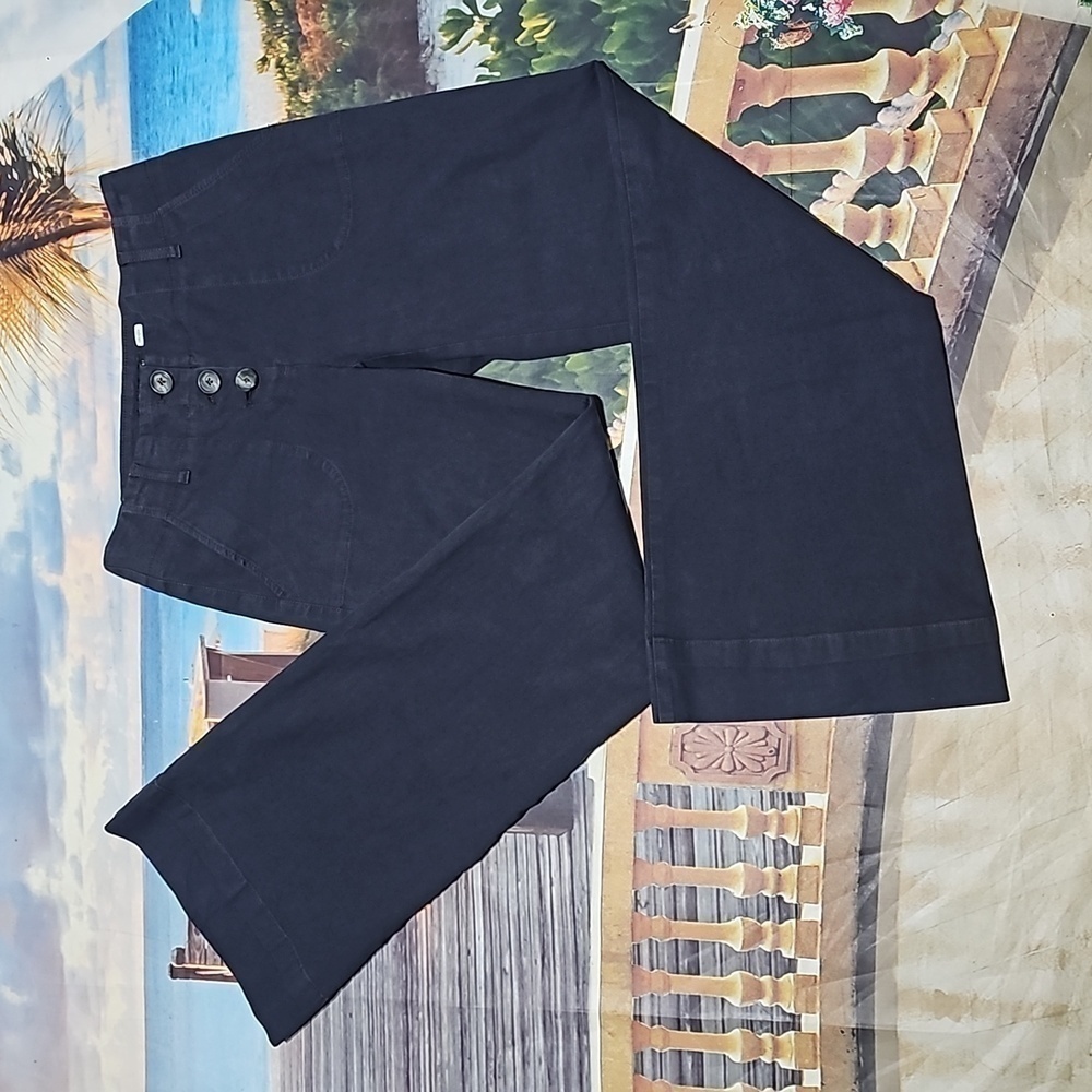 Theory Button Low Waist Flare Pants Size 2